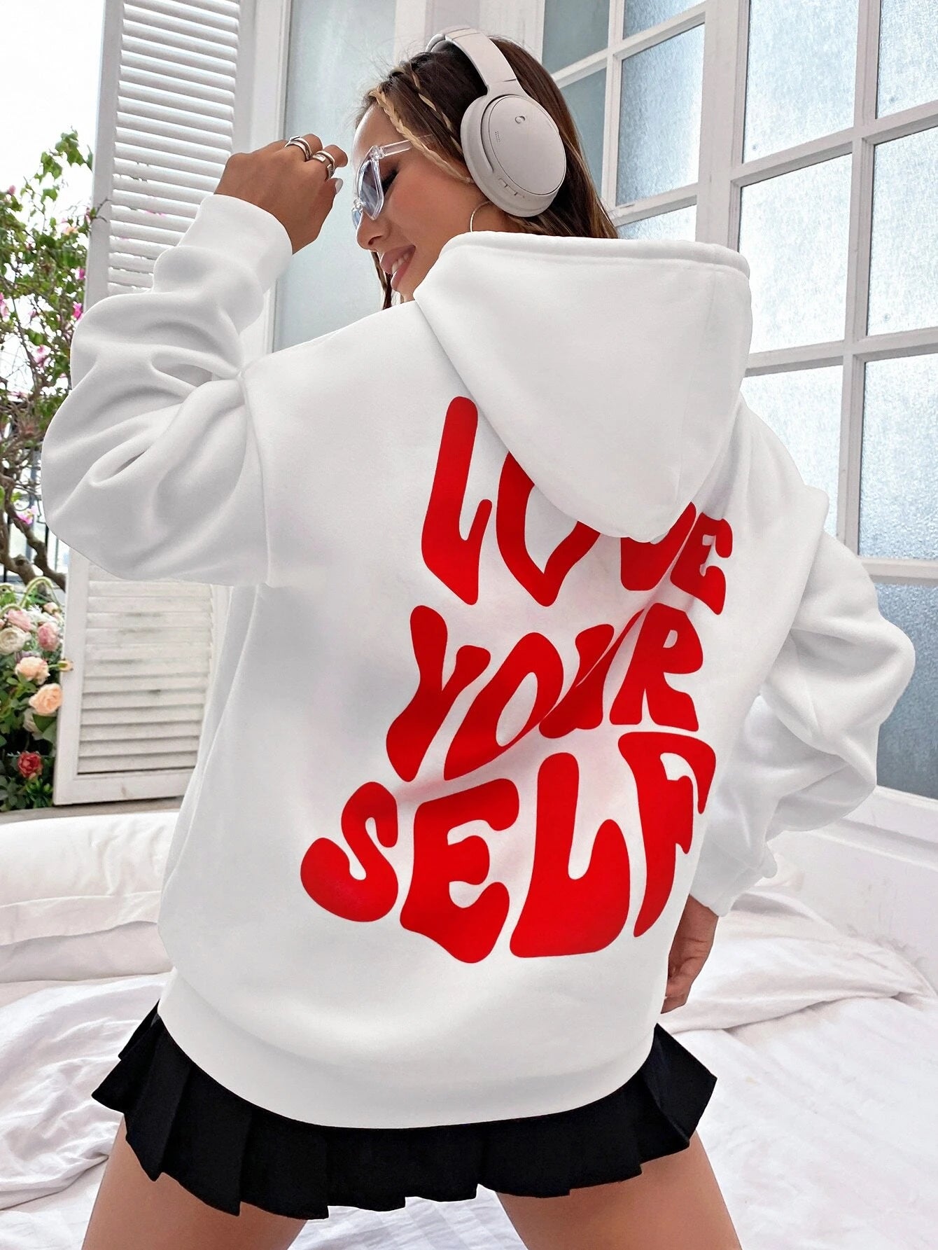 Women's Inspirational Hoodie - Love Yourself Sweatshirt 2