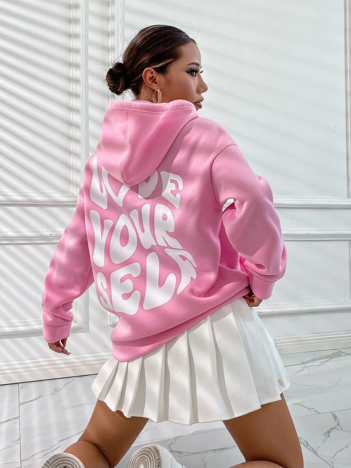 Women's Inspirational Hoodie - Love Yourself Sweatshirt 3