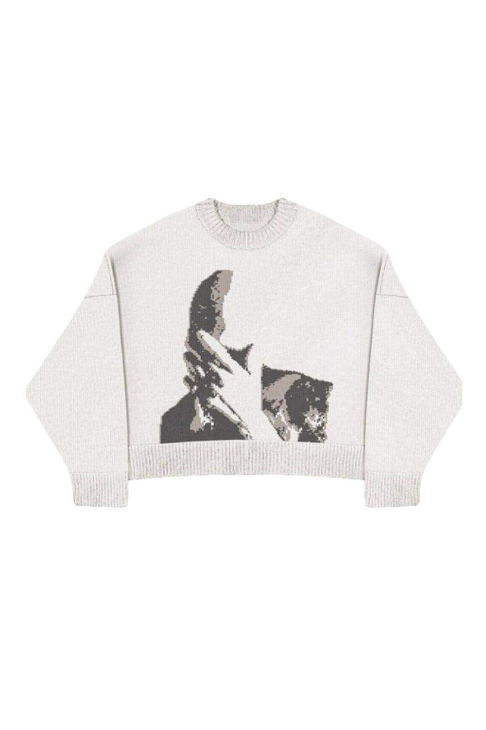 Women's Knitted Crewneck Sweater 1