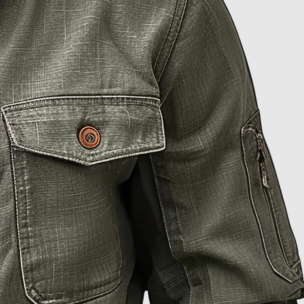 Women's Linen Bomber Jacket 1