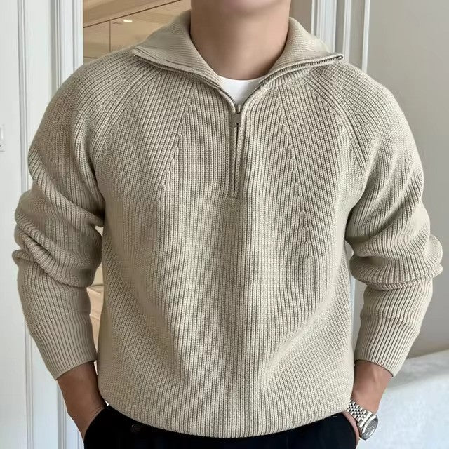 Men's Long Sleeve Quarter Zip Sweater