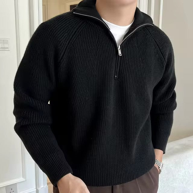 Men's Long Sleeve Quarter Zip Sweater