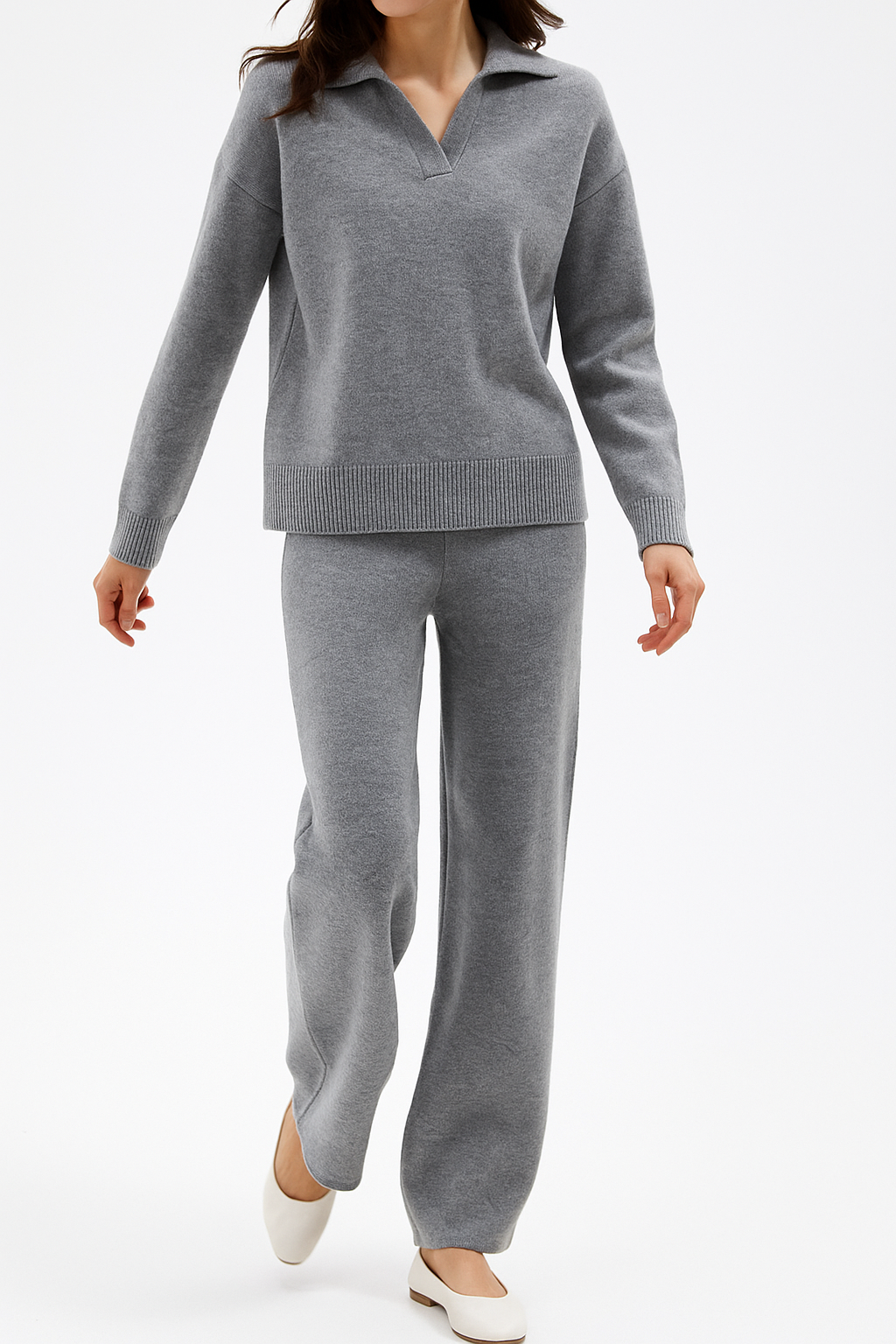 Women's Loungewear Polo Knit Set 4