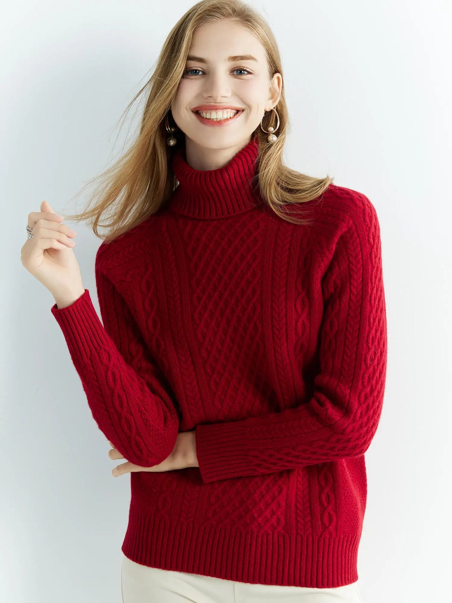 Women's Merino Wool Turtleneck Sweater 3