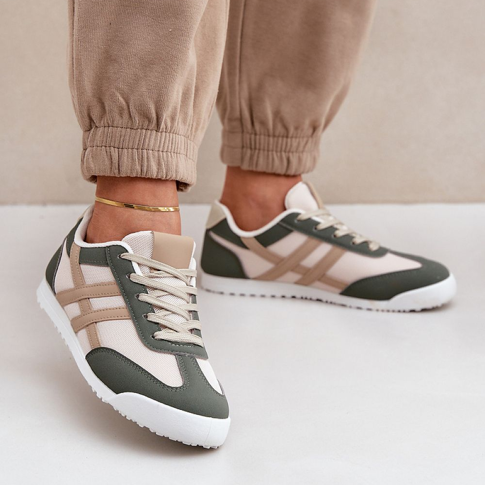 Women's Mesh Eco-Leather Low Sneakers 1