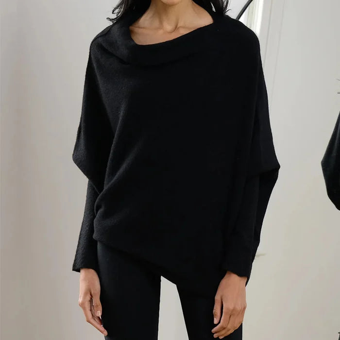 Women's Oversized Asymmetrical Draped Sweater 2