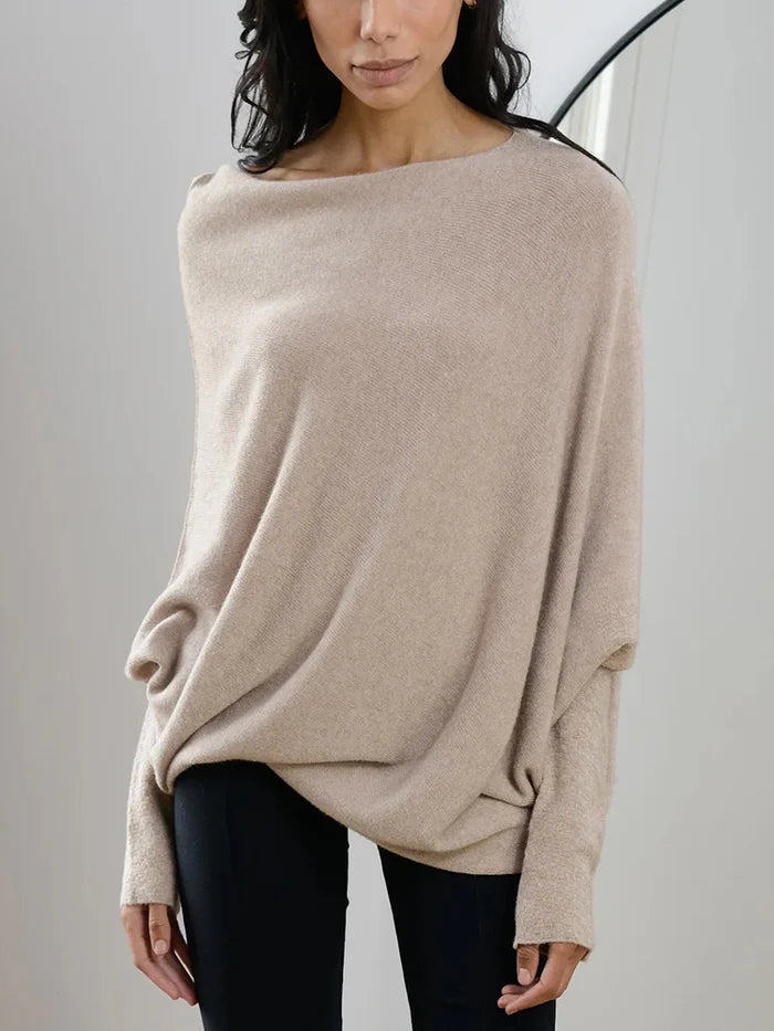 Women's Oversized Asymmetrical Draped Sweater 4