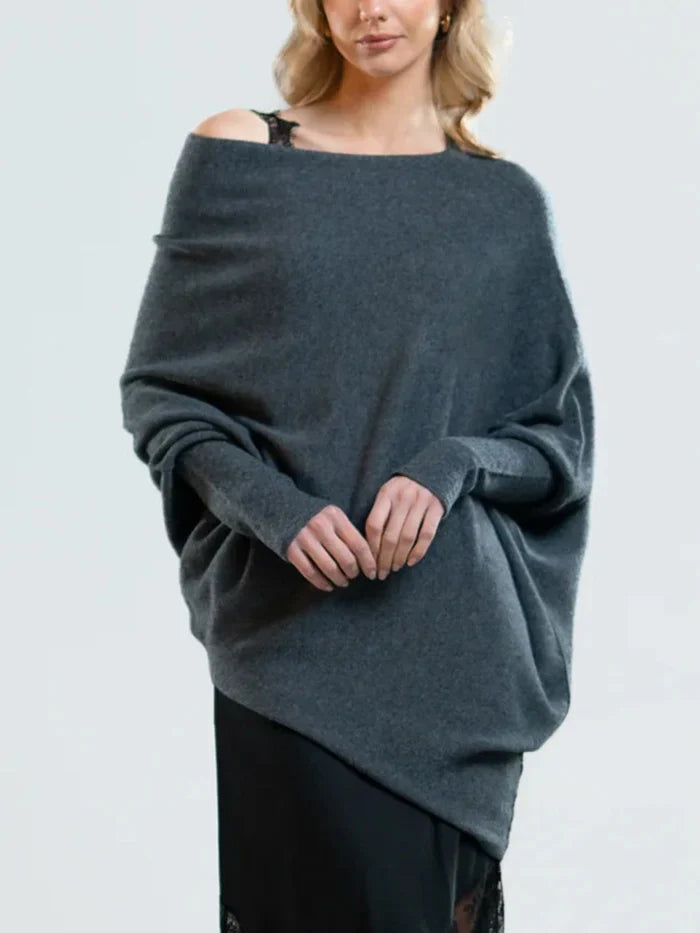 Women's Oversized Asymmetrical Draped Sweater 5