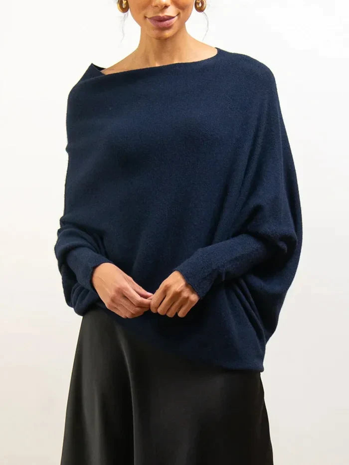 Women's Oversized Asymmetrical Draped Sweater 6