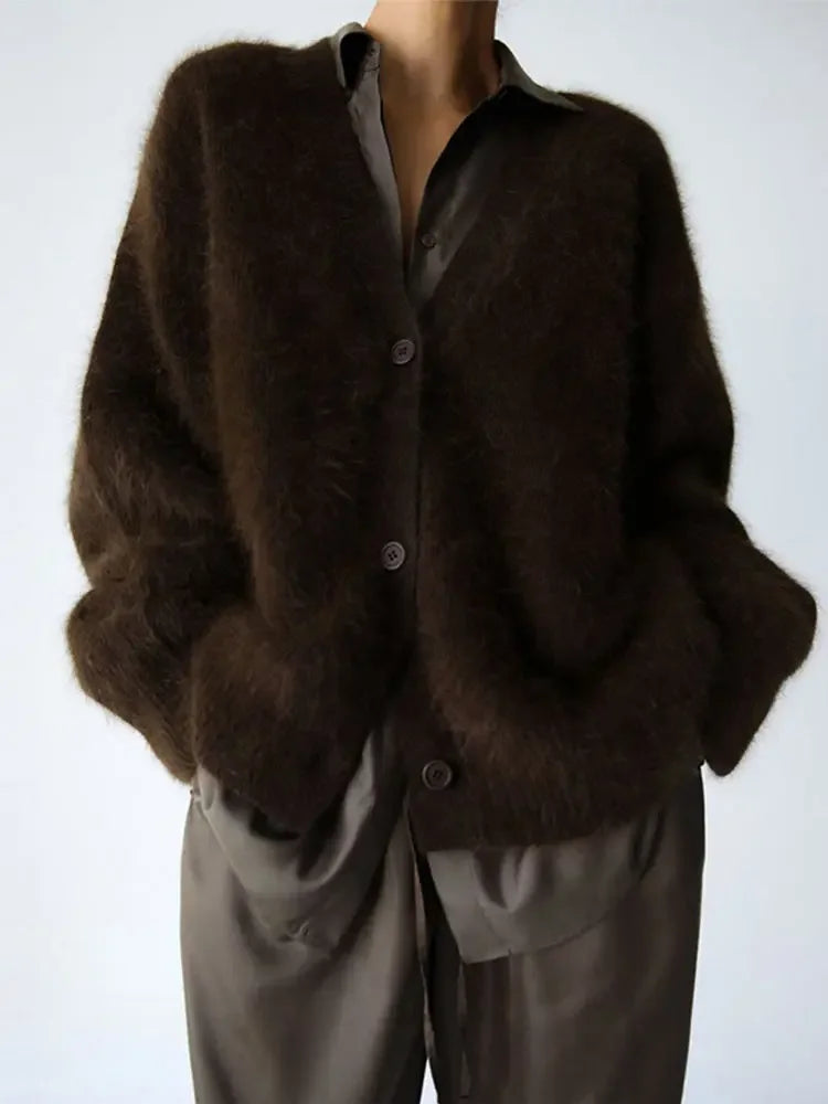 Women's Oversized Faux Cashmere Cardigan 7