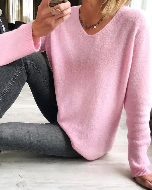 Women's Oversized Long Sleeve Sweater 0