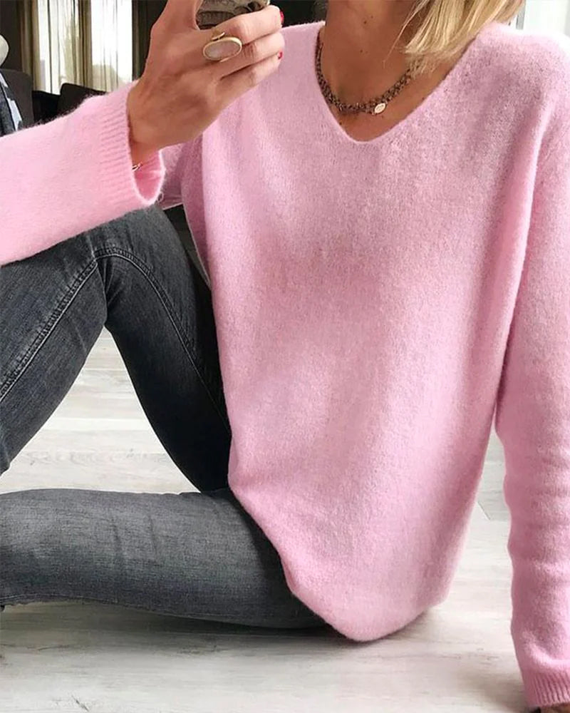 Women's Oversized Long Sleeve Sweater 1