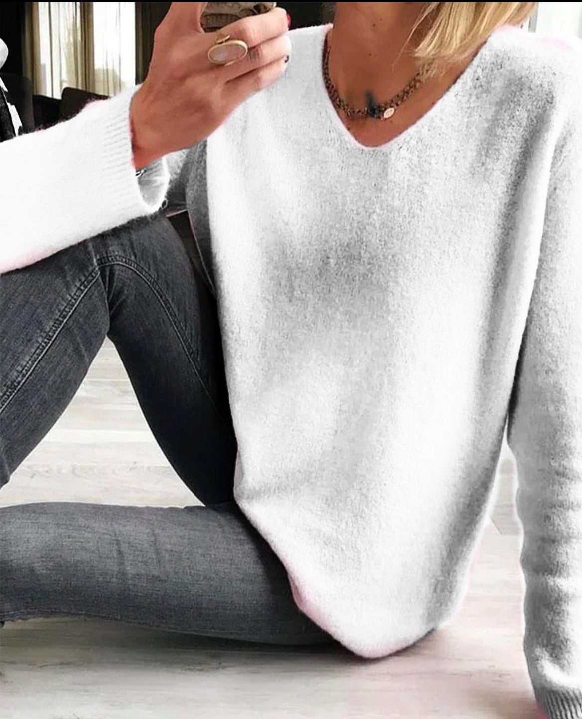 Women's Oversized Long Sleeve Sweater 6