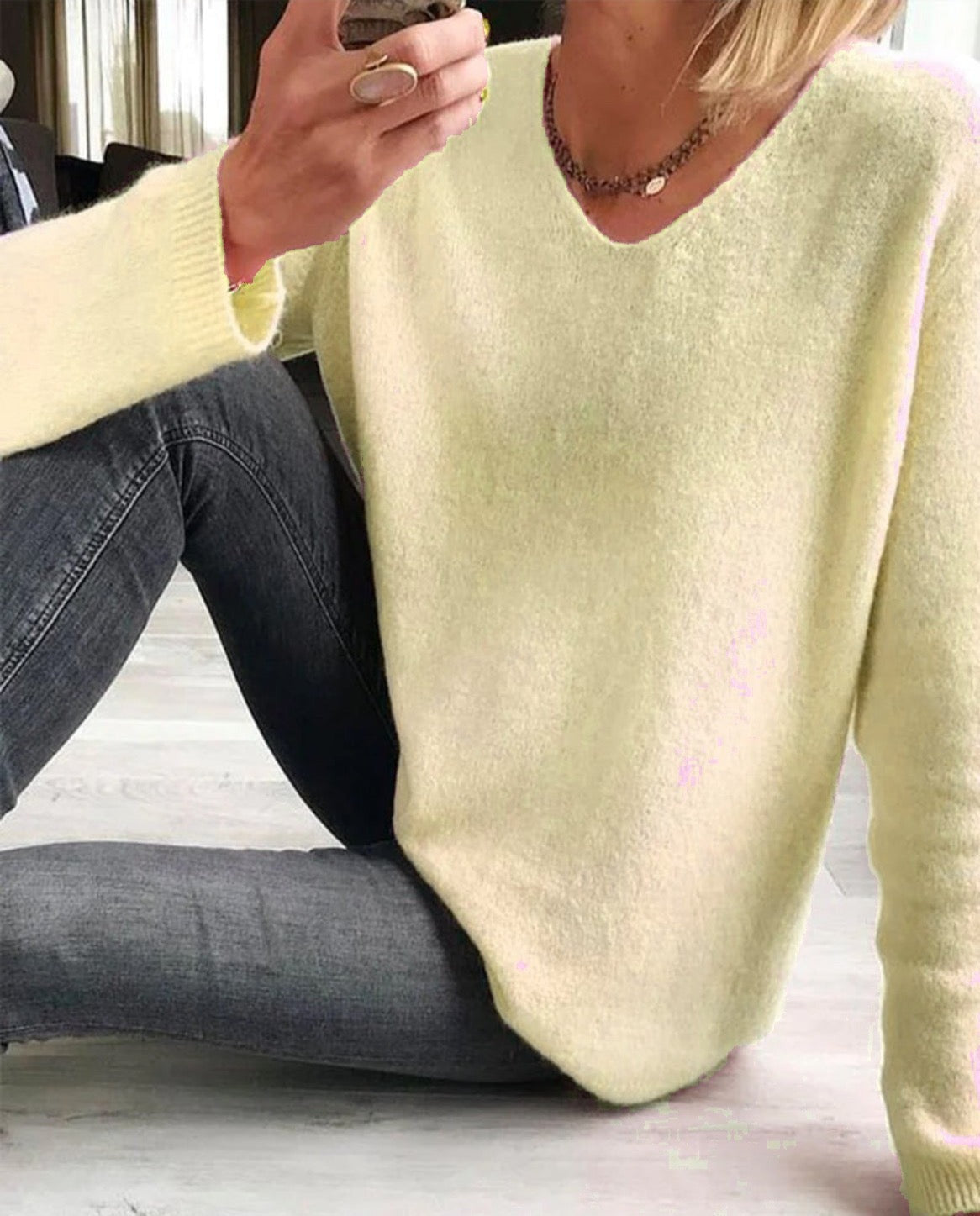 Women's Oversized Long Sleeve Sweater 8
