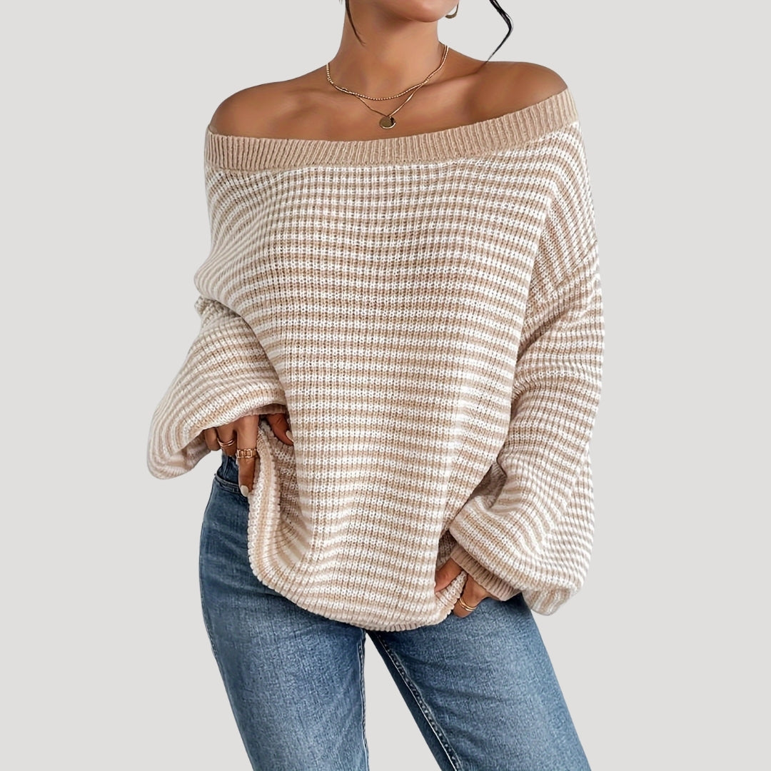 Women's Oversized Striped Knit Jumper 2