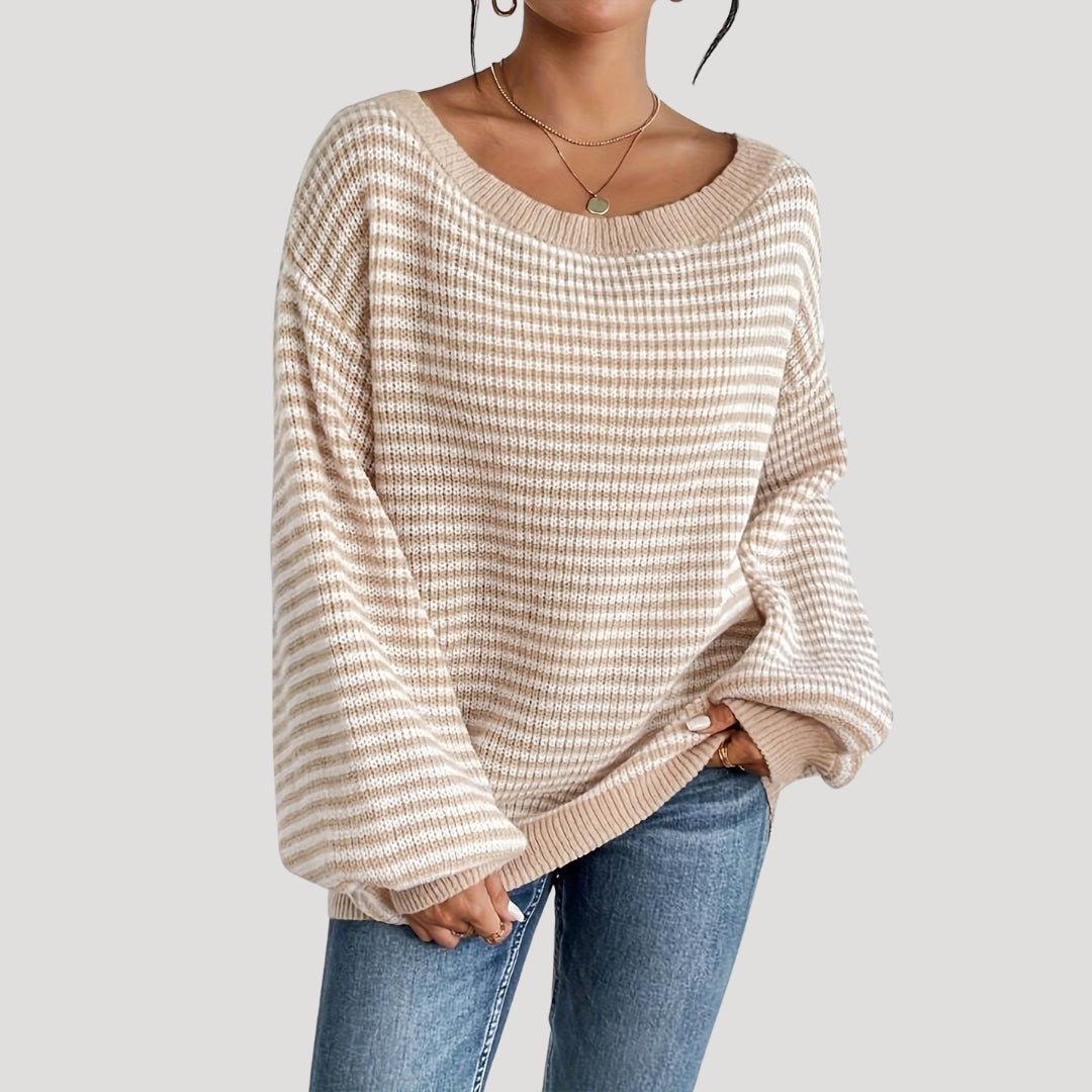 Women's Oversized Striped Knit Jumper 3