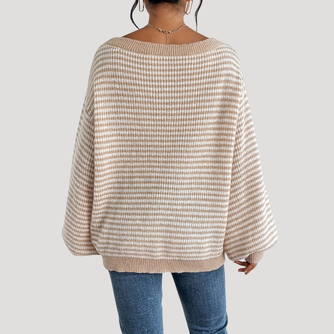 Women's Oversized Striped Knit Jumper 4