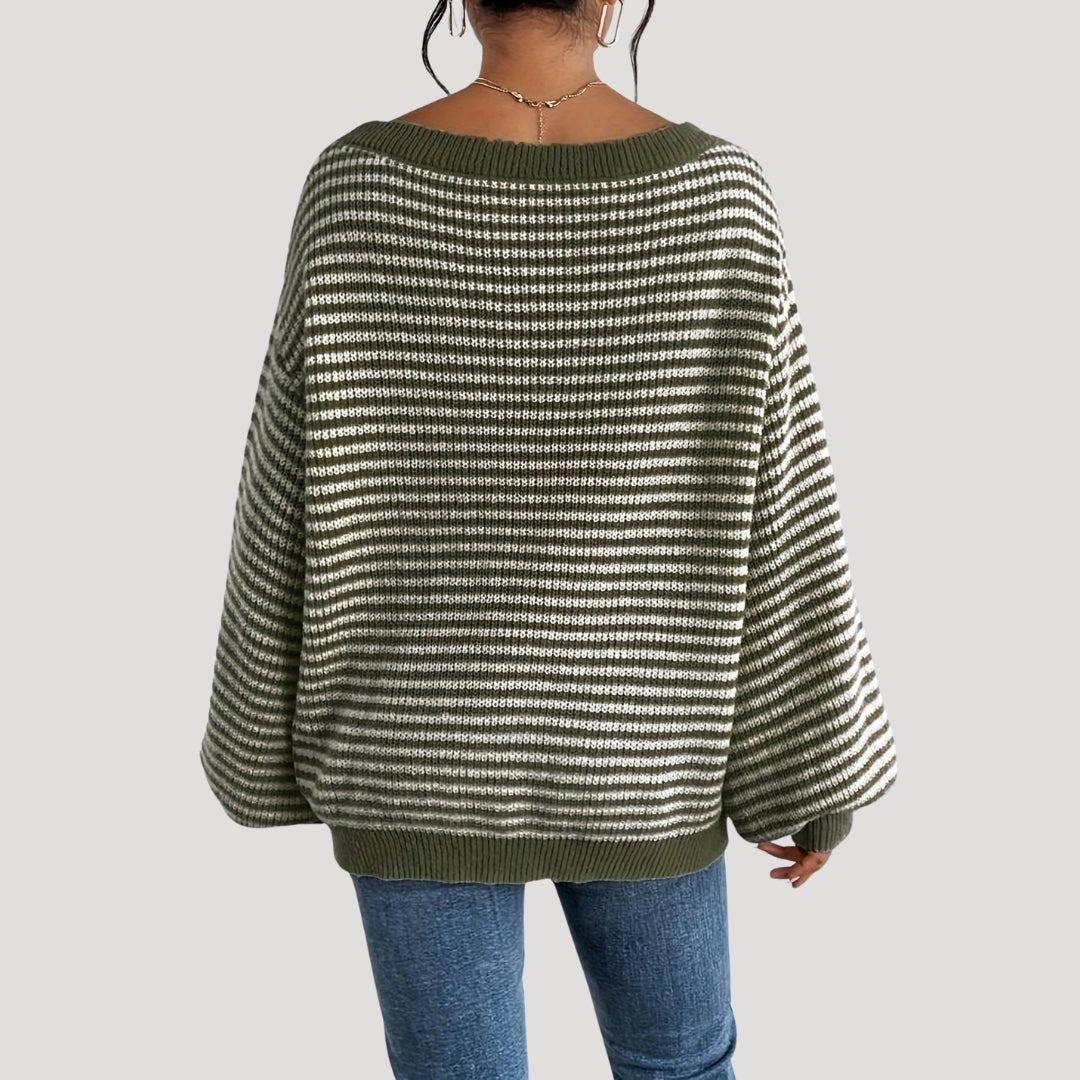 Women's Oversized Striped Knit Jumper 6