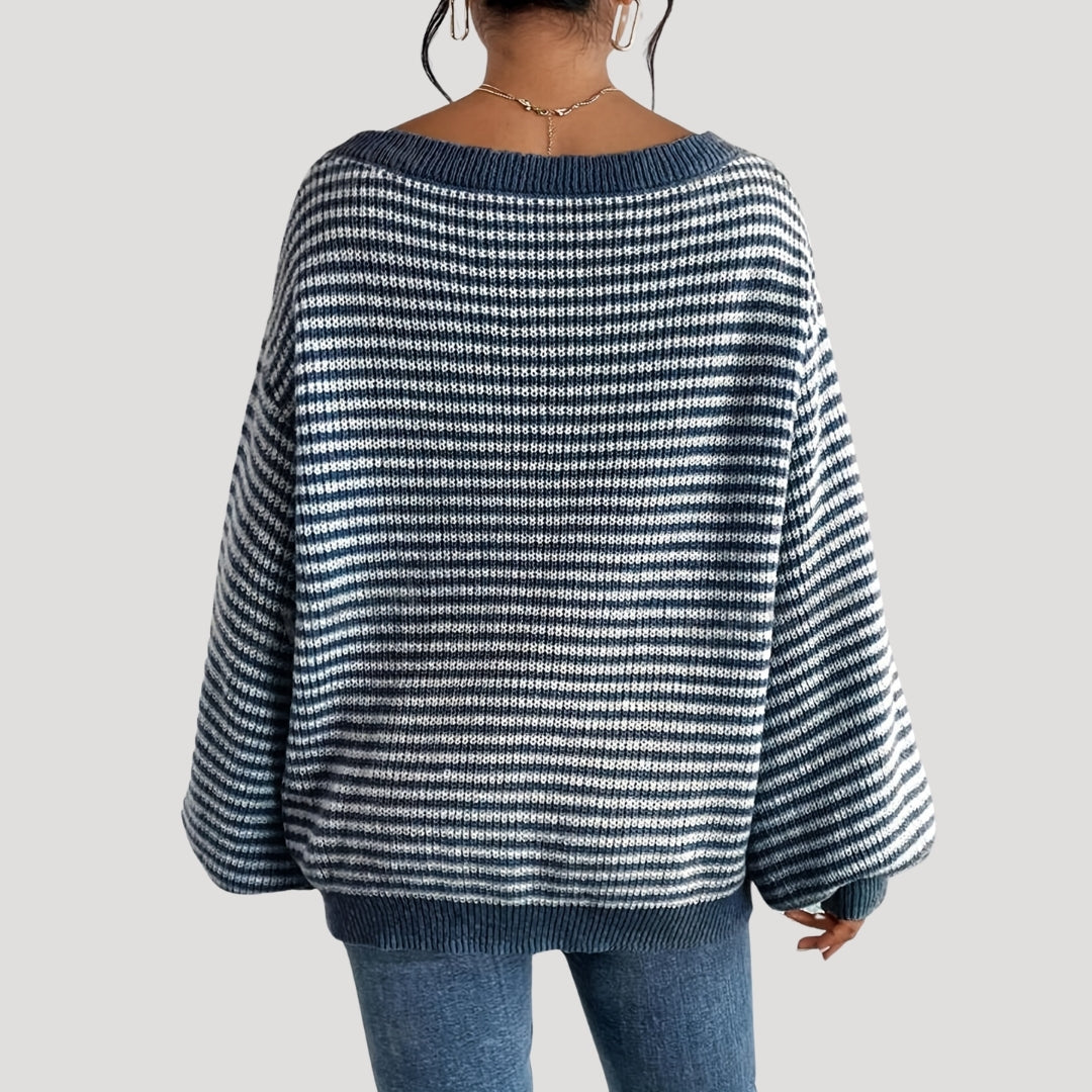 Women's Oversized Striped Knit Jumper 7