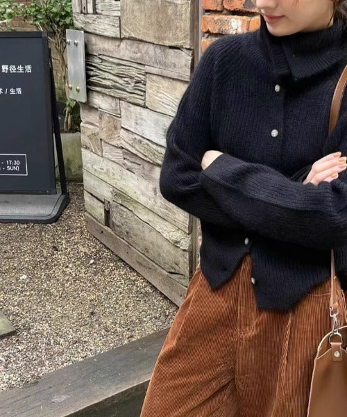 Women's Oversized Wool Roll Collar Sweater 5