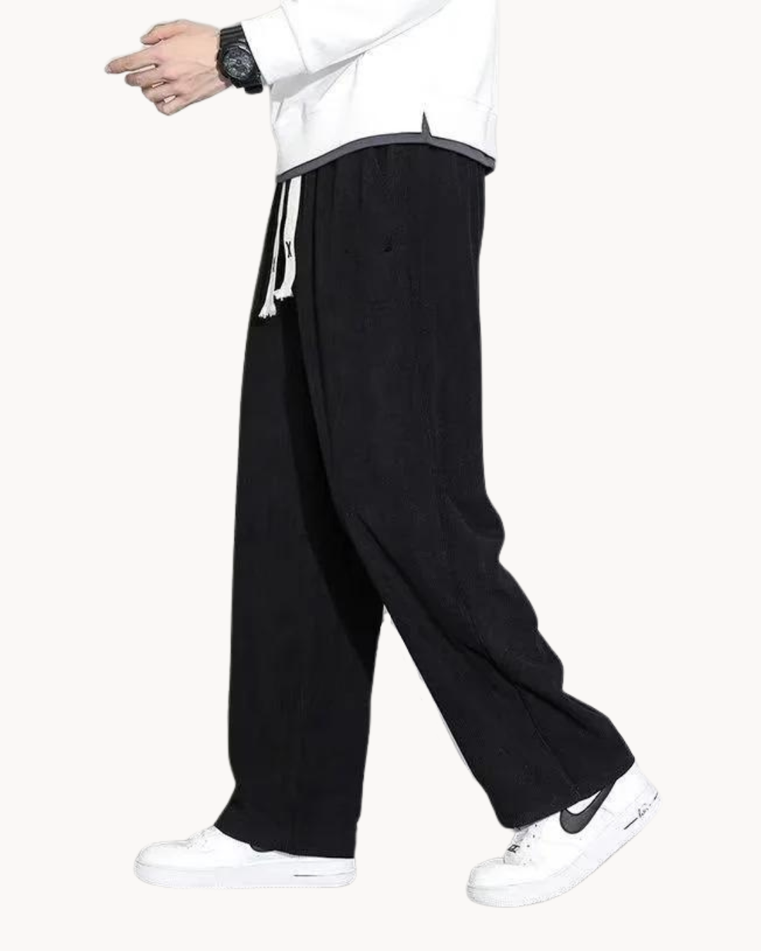 Women's Relaxed Corduroy Pants with Drawstring Waist 6