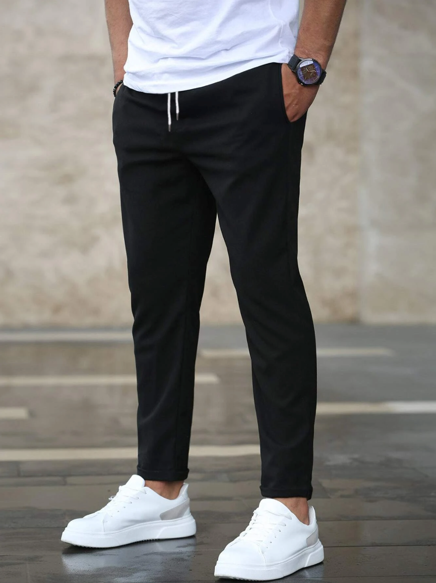 Women's Stretch Trousers - Premium Comfort Black Pants