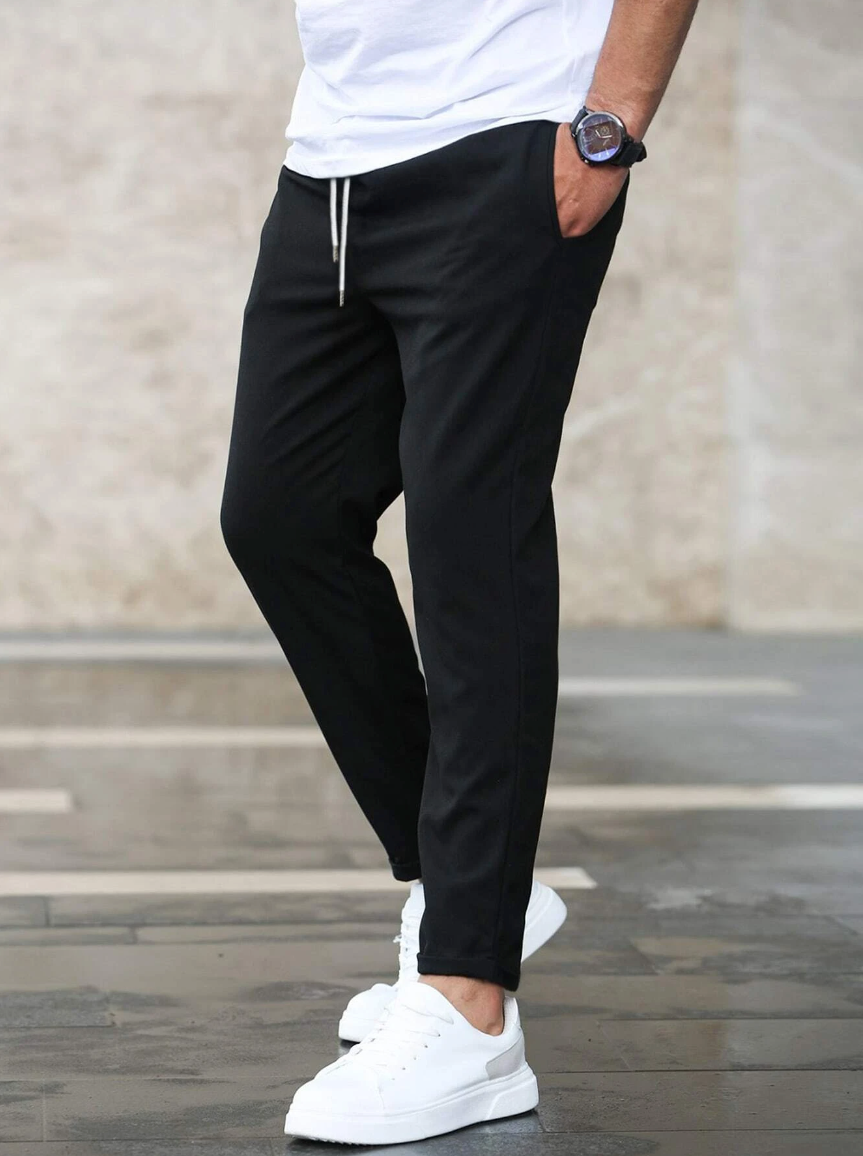 Women's Stretch Trousers - Premium Comfort Black Pants