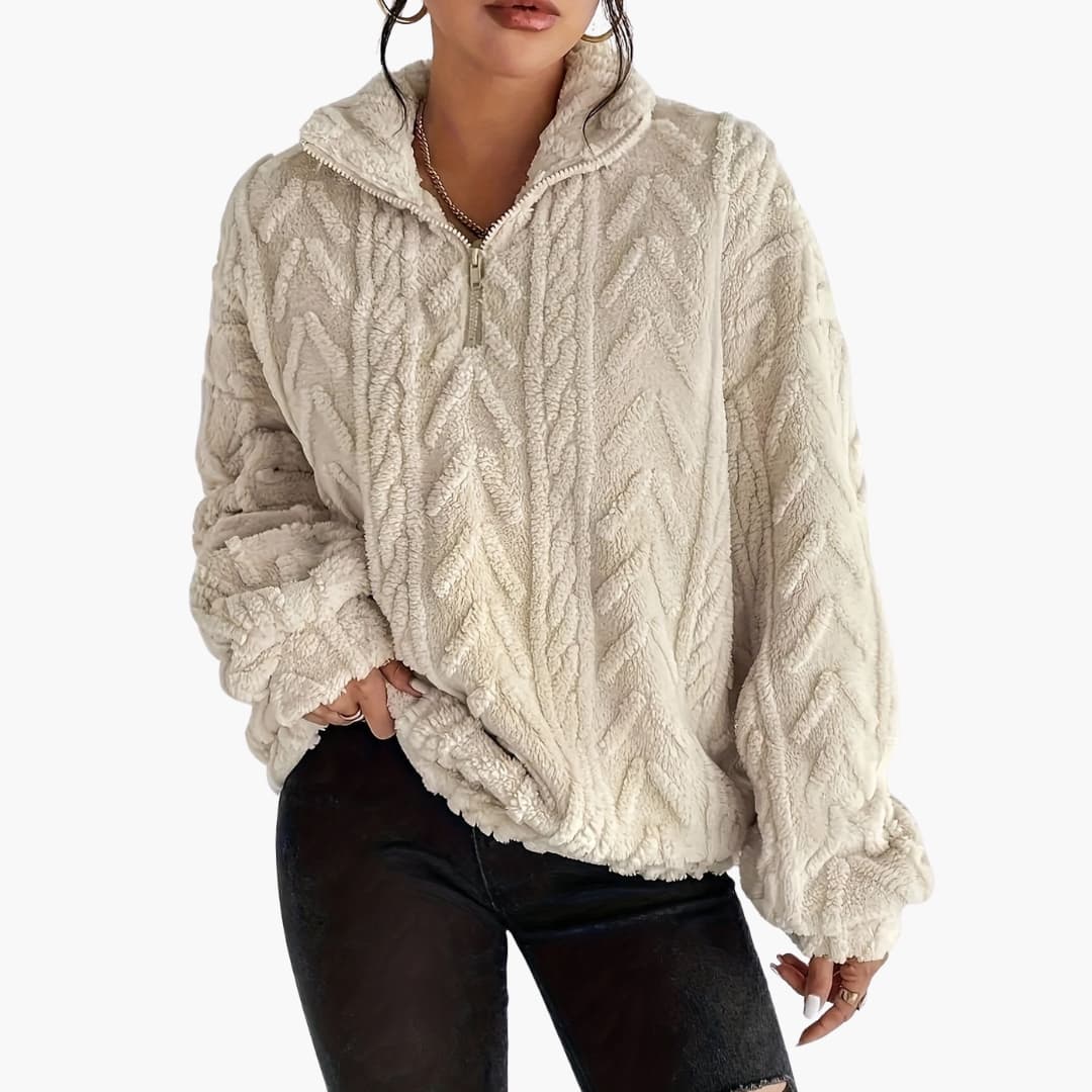 Women's Structured Cable Knit Sweater 1