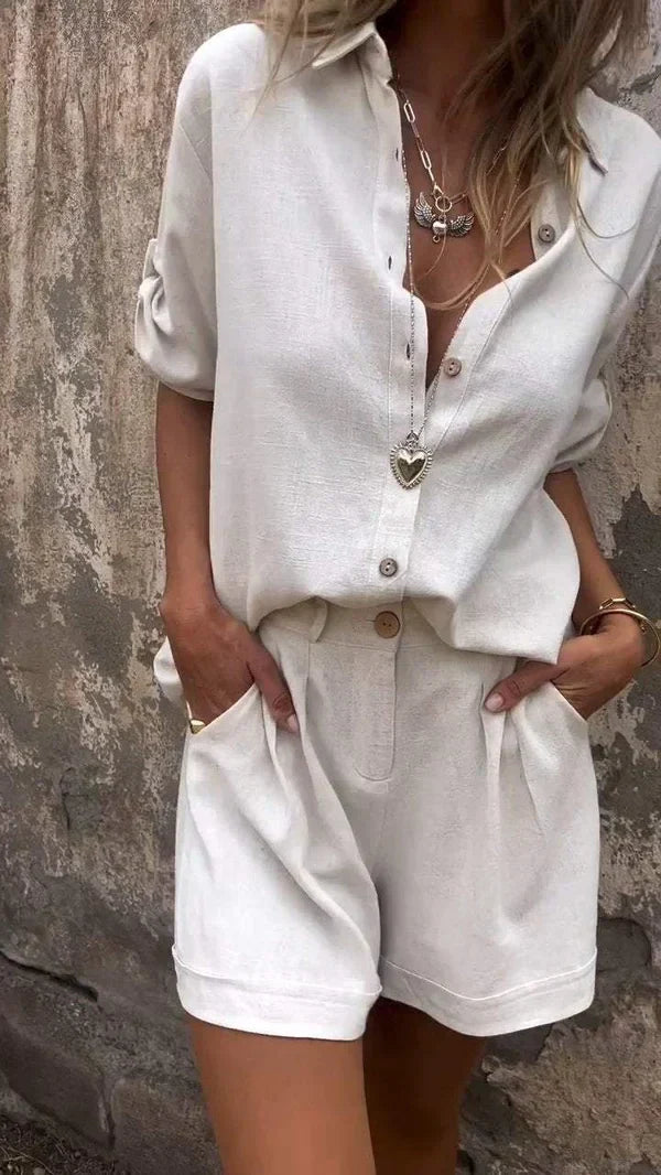 Women's Summer Blazer and Shorts Set 3