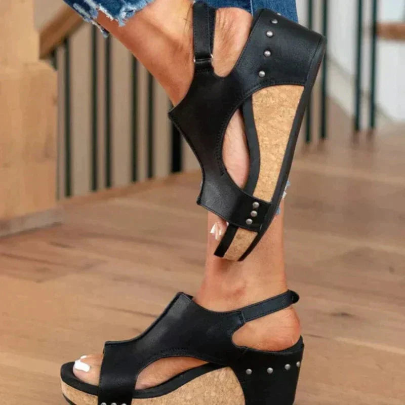 Women's Wedge Sandals with Open-Toe Design 3