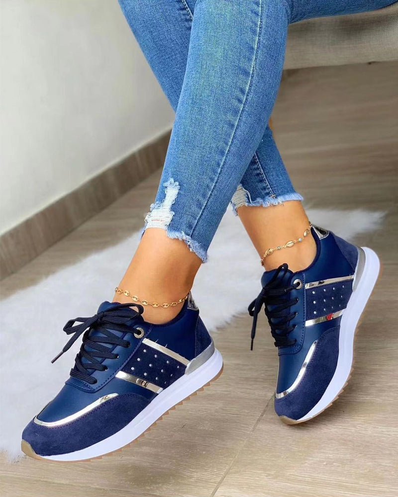Women's Wedge Sneakers - Casual Trainers for Everyday Wear 0