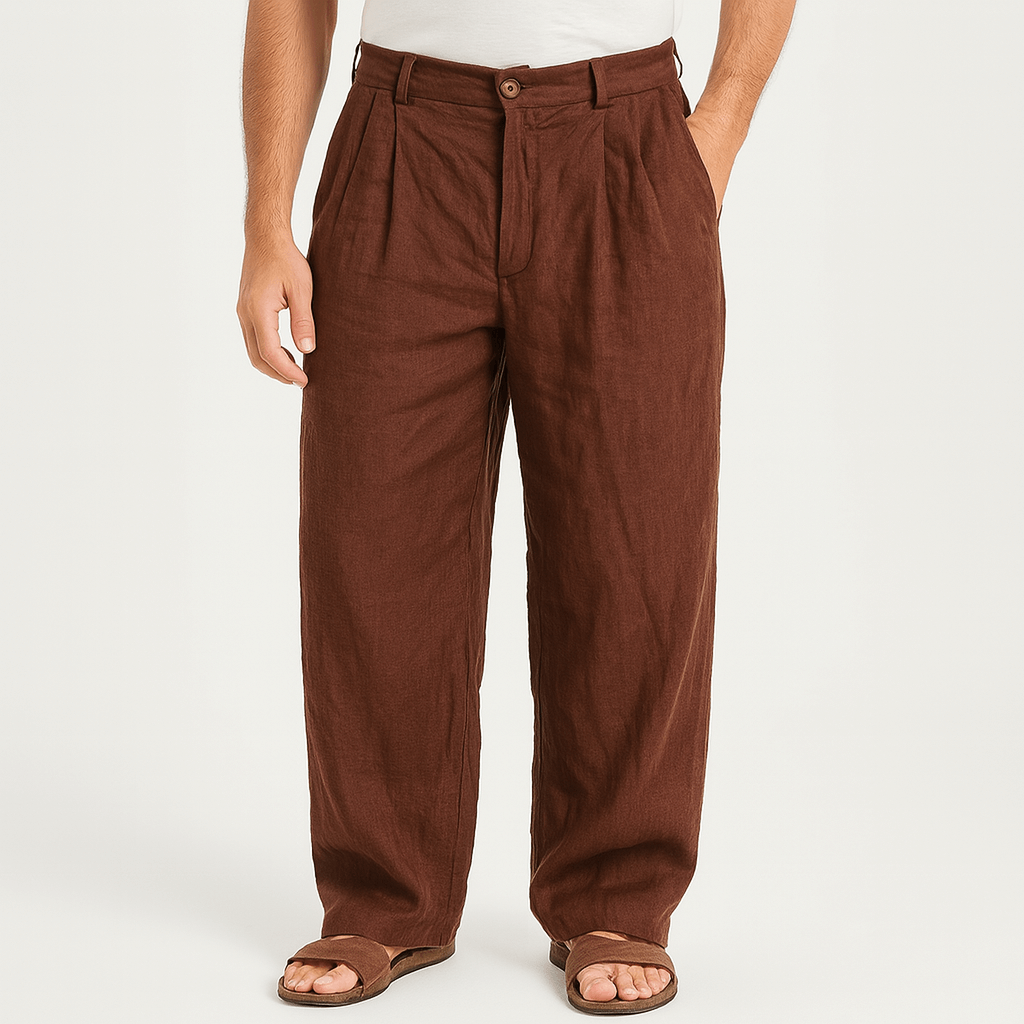Women's Wide Leg Linen Trousers 2