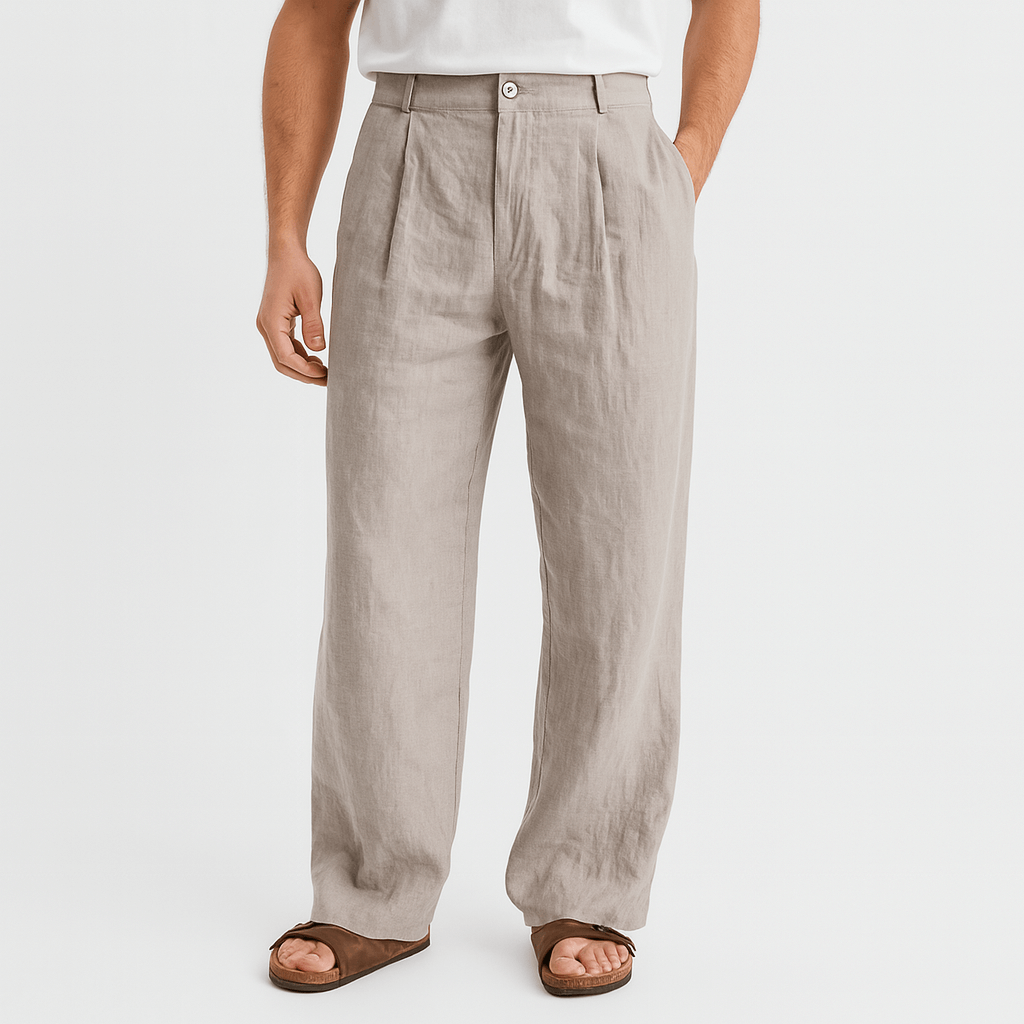Women's Wide Leg Linen Trousers 3