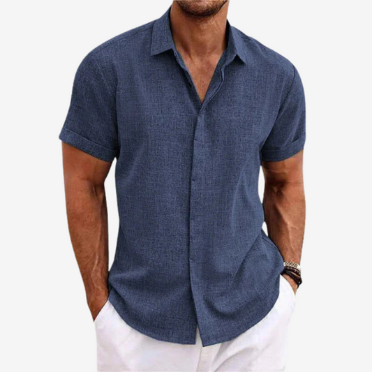 Men’s Linen Short Sleeve Shirt – Summer Style
