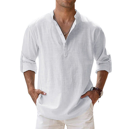 Eden | Chemise En Lin Homme à Manches Longues-1