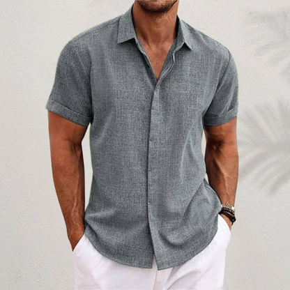 Gabriel | Short-Sleeve Cotton-Linen Shirt
