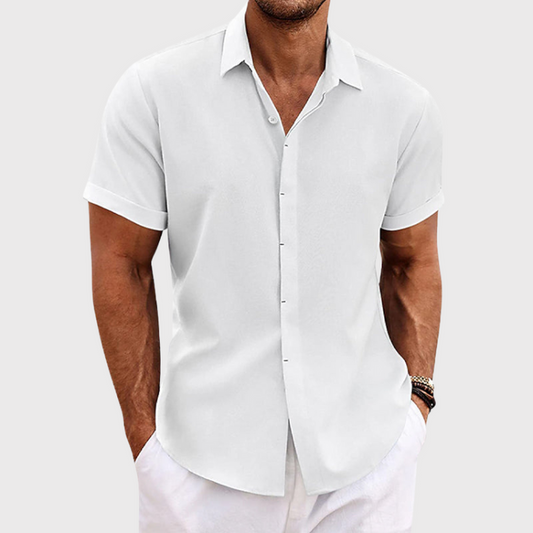 Gabriel | Short-Sleeve Cotton-Linen Shirt