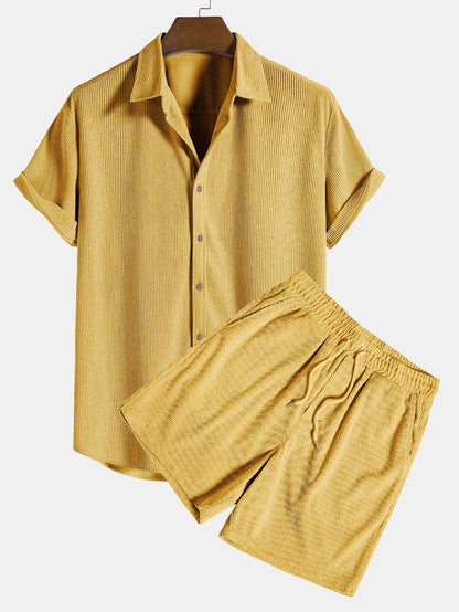 Variant image for Homme | Ensemble Été Chemise et Short en Polyester-26