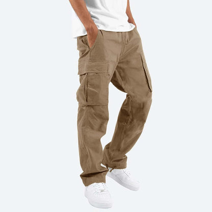 Men's Black Cargo Pants with Versatile Style and Pockets
