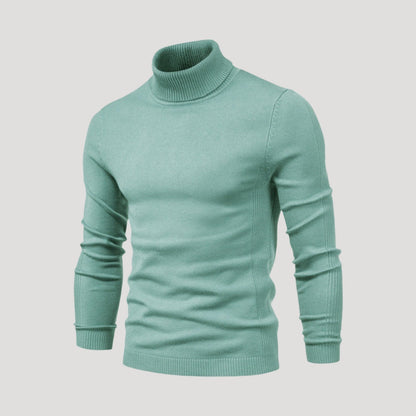 Men's Black Knit Turtleneck Jumper 2