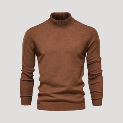 Men's Black Knit Turtleneck Jumper 7