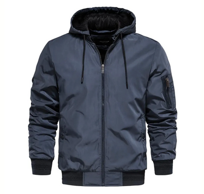 Men's Bomber Jacket with Removable Hood 0