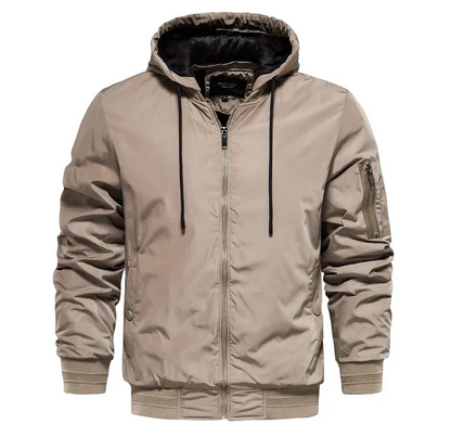 Men's Bomber Jacket with Removable Hood 2