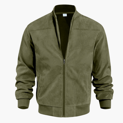 Men's Bomber Jacket with Zipper and Side Pockets 3