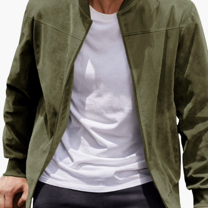 Men's Bomber Jacket with Zipper and Side Pockets 4