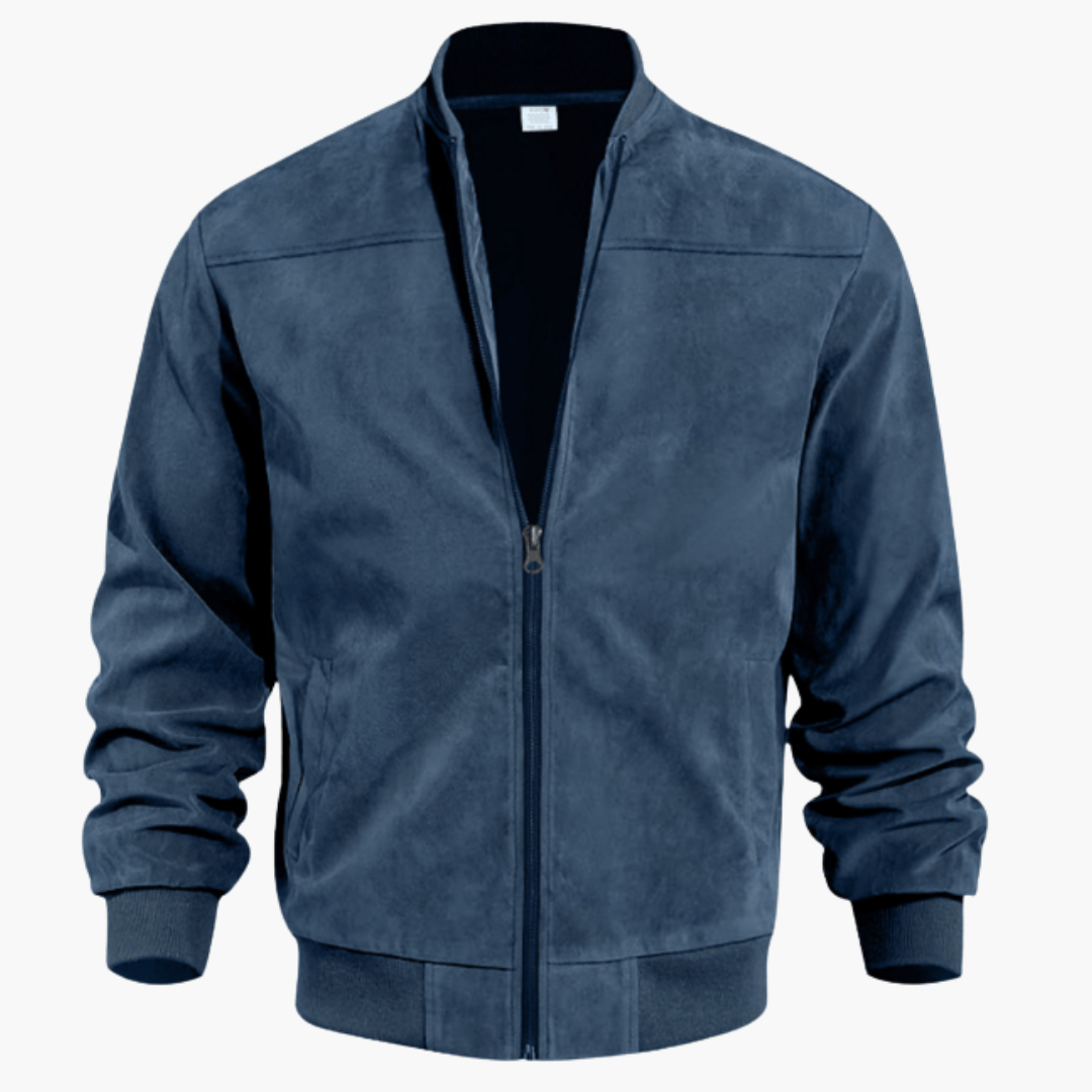 Men's Bomber Jacket with Zipper and Side Pockets 6