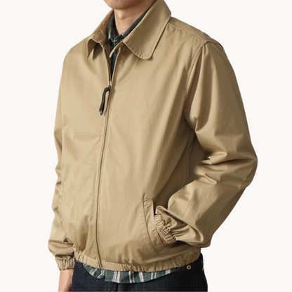 Men's Boxy Casual Jacket with Zipper and Stormproof Pockets 1