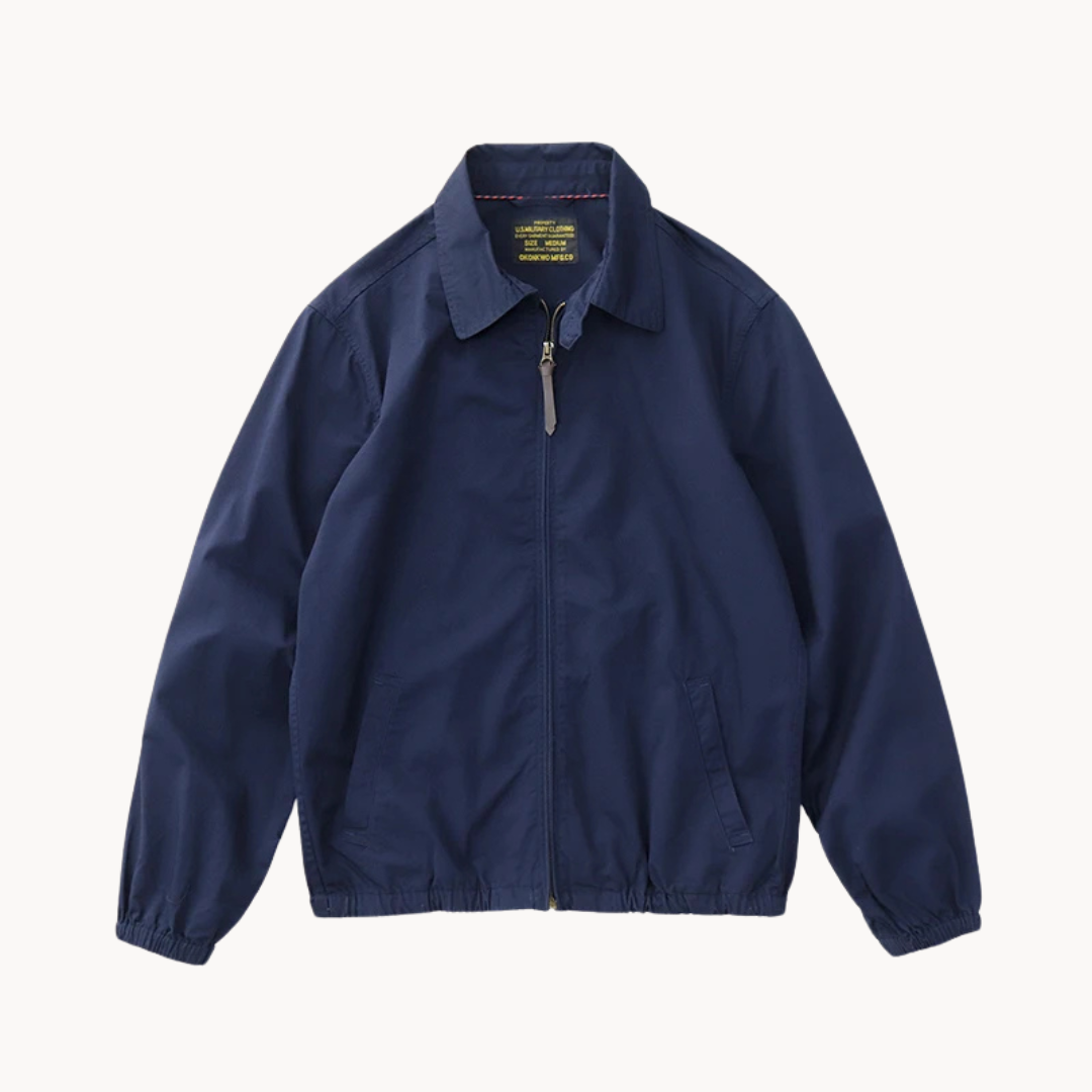 Men's Boxy Casual Jacket with Zipper and Stormproof Pockets 4