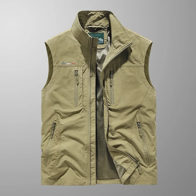 Men's Breathable Cargo Vest with Smart Pockets 1