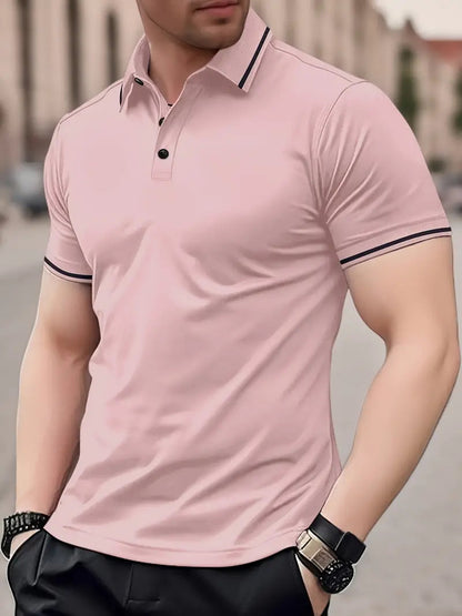 Men's Breathable Golf Polo Shirt for Spring 2